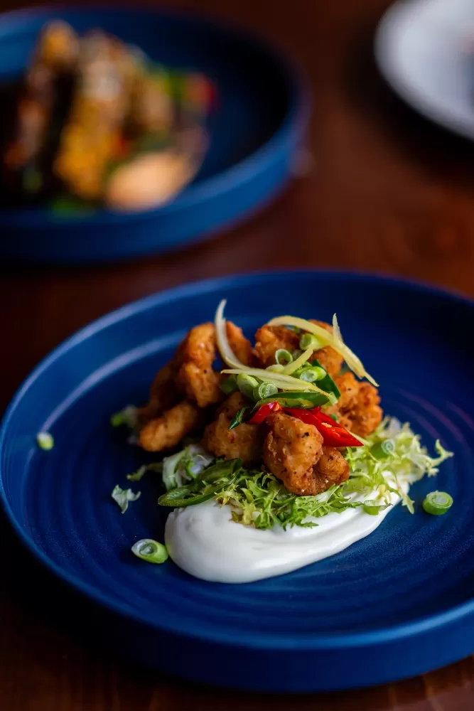 A Calamari seafood dish served at Barnstaple Restaurant 62 The Bank