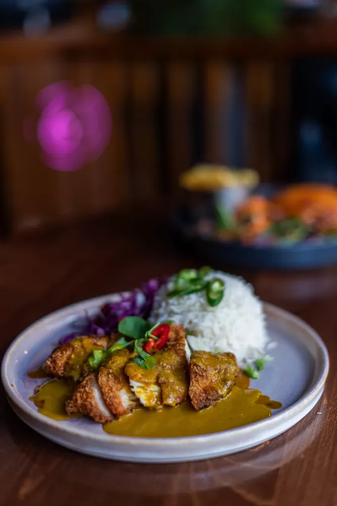 A Katsu curry dish served at Barnstaple Restaurant 62 The Bank