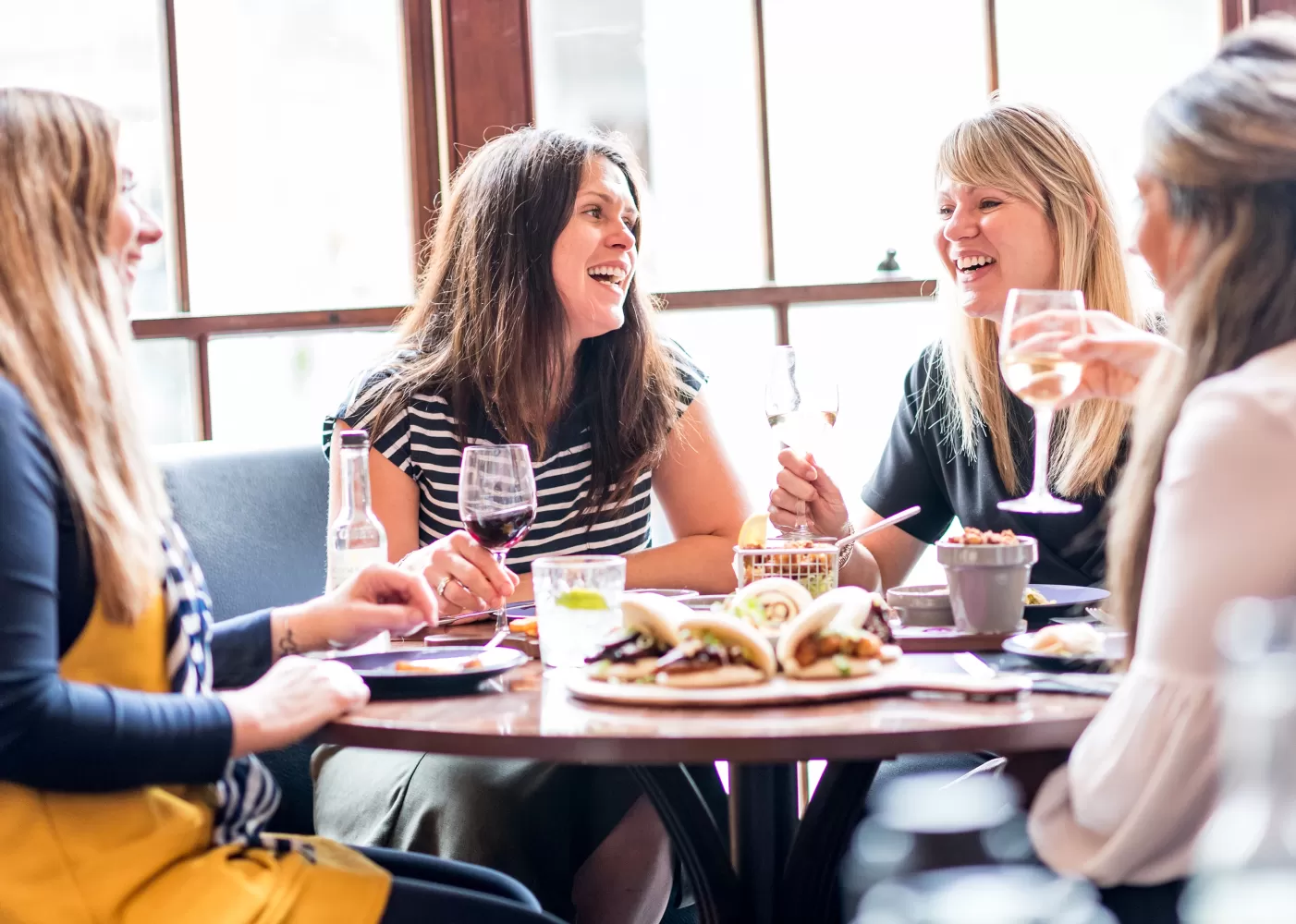 Four ladies enjoying lunch at Barnstaple Bistro 62 The Bank