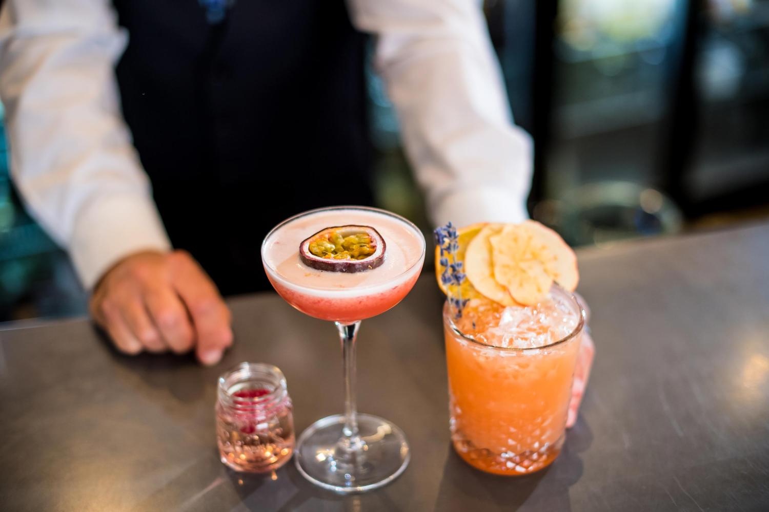 A mixologist preparing cocktails at Barnstaple cocktail bar and lounge bar 62