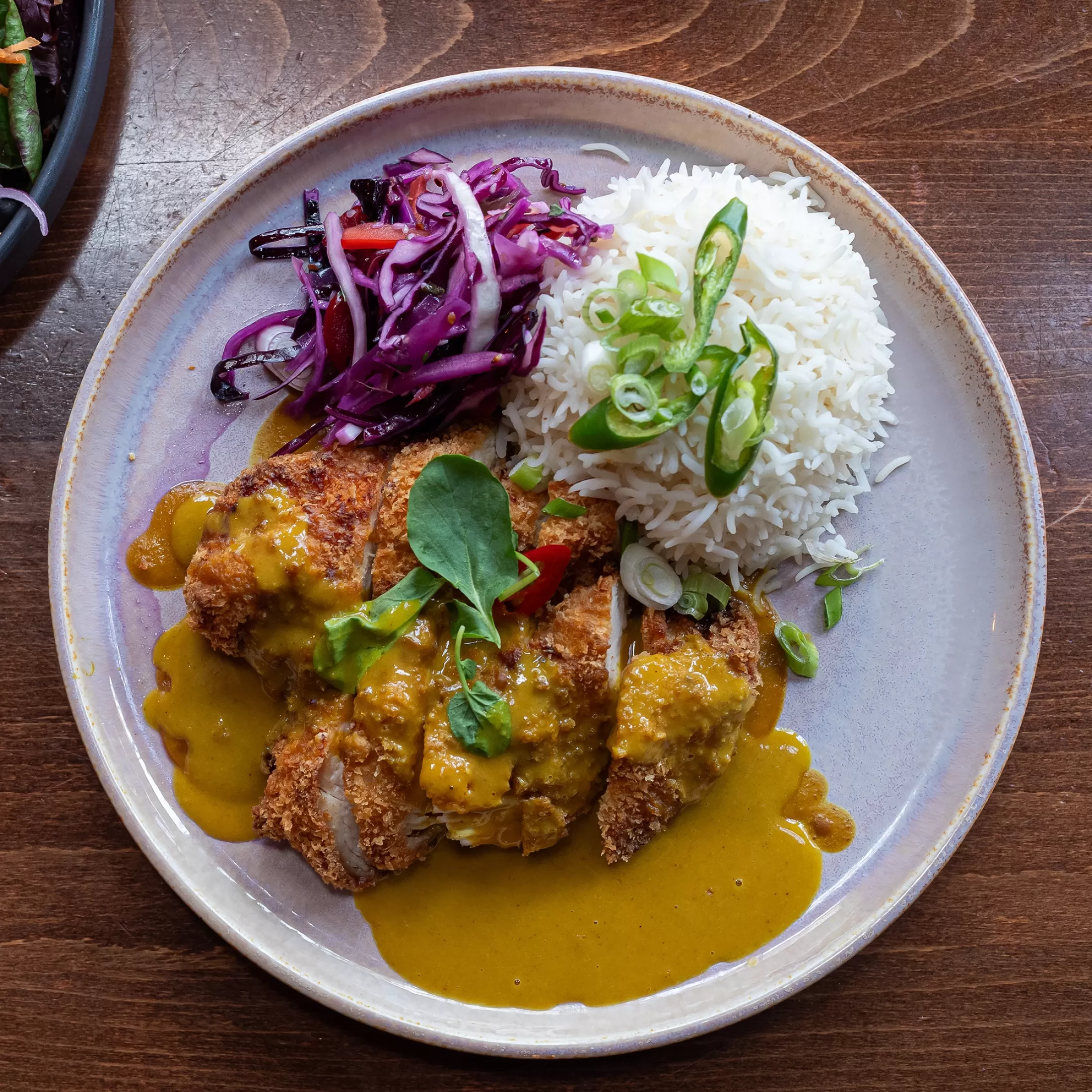 A delicious Katsu curry dish at Barnstaple Restaurant 62 The Bank